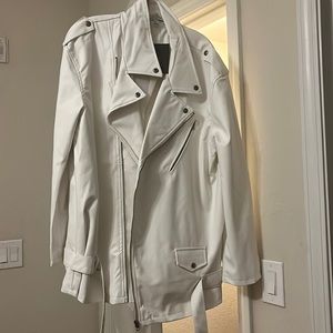 Fashion Nova White Leather Jacket
